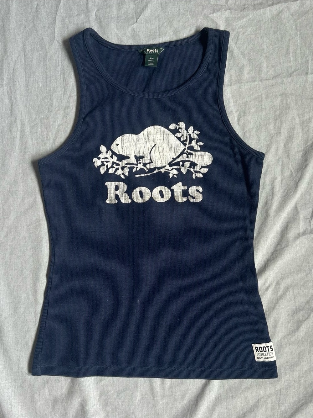 Roots Navy Blue Ribbed Tank - Picture 2 of 7